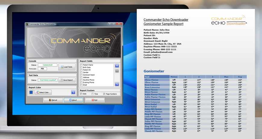 ced goniometry report laptop